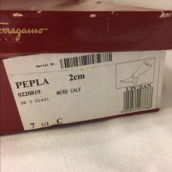 NEW Black Leather Knee High Ferragamo Boots - Picture 7 of 7